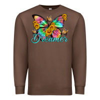 Chestnut dreamer with Butterfly and sunflowers Premium Sweatshirt - Artiststas