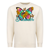 Sandshell dreamer with Butterfly and sunflowers Premium Sweatshirt - Artiststas