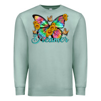 Seafoam dreamer with Butterfly and sunflowers Premium Sweatshirt - Artiststas