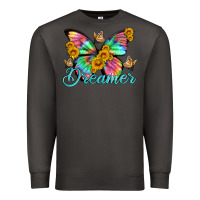 Smoke dreamer with Butterfly and sunflowers Premium Sweatshirt - Artiststas