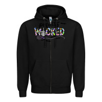 Black Perfectly Wicked Zipper Hoodie - CowhideDigitalArt