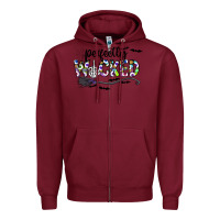 Burgundy Perfectly Wicked Zipper Hoodie - CowhideDigitalArt