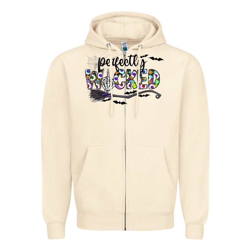 Perfectly Wicked Zipper Hoodie by CowhideDigitalArt | Teevron