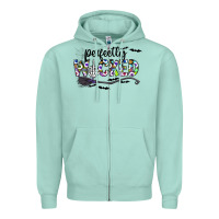 Seafoam Perfectly Wicked Zipper Hoodie - CowhideDigitalArt
