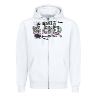 White Perfectly Wicked Zipper Hoodie - CowhideDigitalArt