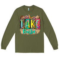Army Green lake babe Long Sleeve Tee - Zillion Design Studio