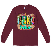 Burgundy lake babe Long Sleeve Tee - Zillion Design Studio