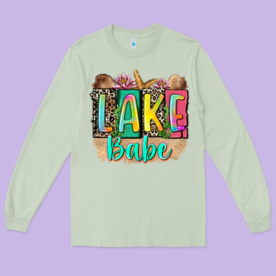 Lake Babe Long Sleeve Tee Designed By Zillion Design Studio