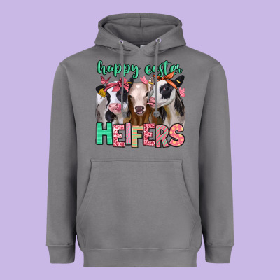 Happy Easter Heifers Heavyweight Hoodie Designed By Jasminsmagicworld