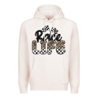Pale Pink race life Premium Hoodie - MaliasSmallBusiness