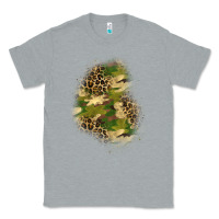 Heather Grey camouflage and leopard patch  1 Classic Tee - BundleAndBundleShop