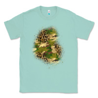 Seafoam camouflage and leopard patch  1 Classic Tee - BundleAndBundleShop