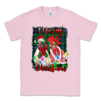 Bubblegum Pink christmas roosters with background Classic Tee - RanaPortraitStore
