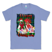 Colony Blue christmas roosters with background Classic Tee - RanaPortraitStore