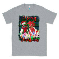 Heather Grey christmas roosters with background Classic Tee - RanaPortraitStore