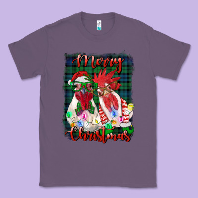 Christmas Roosters With Background Classic Tee Designed By Ranaportraitstore