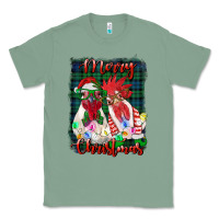 Sage christmas roosters with background Classic Tee - RanaPortraitStore