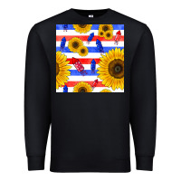 Black patriotic sunflowers Premium Sweatshirt - BundleAndBundleShop