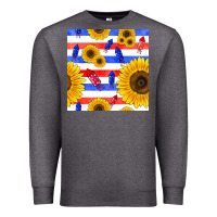 Charcoal Heather patriotic sunflowers Premium Sweatshirt - BundleAndBundleShop