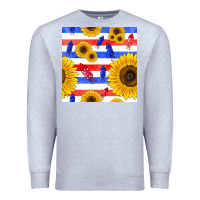 Heather Grey patriotic sunflowers Premium Sweatshirt - BundleAndBundleShop