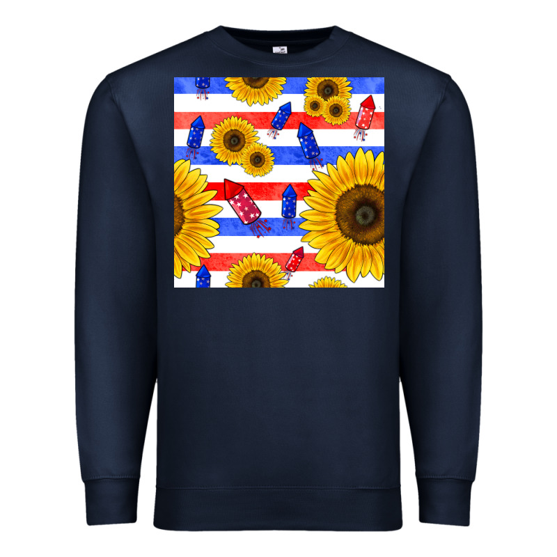 Patriotic Sunflowers Premium Sweatshirt by BundleAndBundleShop | Teevron