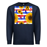 Navy patriotic sunflowers Premium Sweatshirt - BundleAndBundleShop