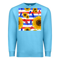 Ocean Blue patriotic sunflowers Premium Sweatshirt - BundleAndBundleShop