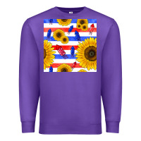 Purple patriotic sunflowers Premium Sweatshirt - BundleAndBundleShop