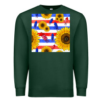 Sports Green patriotic sunflowers Premium Sweatshirt - BundleAndBundleShop
