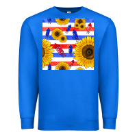 True Royal patriotic sunflowers Premium Sweatshirt - BundleAndBundleShop