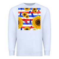 White patriotic sunflowers Premium Sweatshirt - BundleAndBundleShop