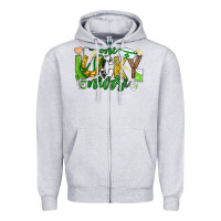 Heather Grey st patricks day one lucky nurse Zipper Hoodie - Neo Western