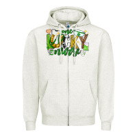 Oatmeal Heather st patricks day one lucky nurse Zipper Hoodie - Neo Western