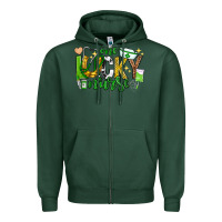 Sports Green st patricks day one lucky nurse Zipper Hoodie - Neo Western