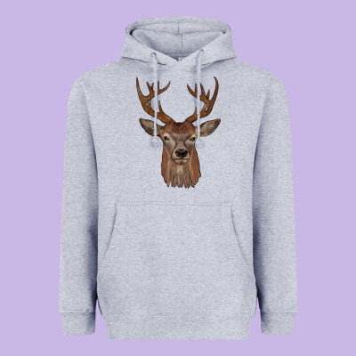 Deer Heavyweight Hoodie Designed By Jahusdesignshop