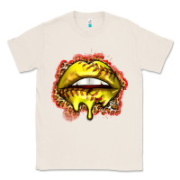 Natural softball lips Classic Tee - Zillion Design Studio