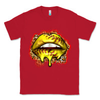 Red softball lips Classic Tee - Zillion Design Studio