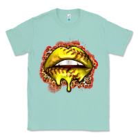 Seafoam softball lips Classic Tee - Zillion Design Studio