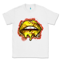 White softball lips Classic Tee - Zillion Design Studio