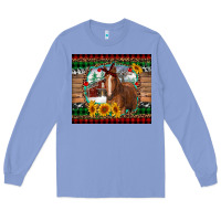 Colony Blue christmas farm and horse Long Sleeve Tee - RanaPortraitStore