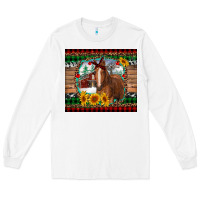 White christmas farm and horse Long Sleeve Tee - RanaPortraitStore