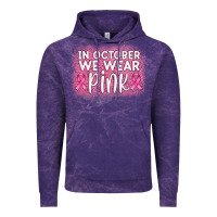 Cloud Purple in october we wear pink leopard glitter Vintage Hoodie - AdoDesignShop