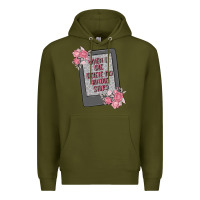 Army Green when i die delete my kindle history Premium Hoodie - MaliasSmallBusiness