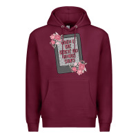 Burgundy when i die delete my kindle history Premium Hoodie - MaliasSmallBusiness