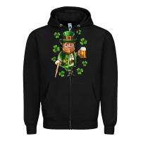 Black st patricks elf Zipper Hoodie - Neo Western