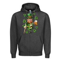 Charcoal Heather st patricks elf Zipper Hoodie - Neo Western