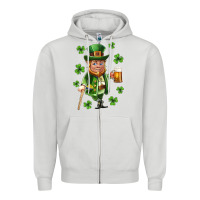 Dove Grey st patricks elf Zipper Hoodie - Neo Western