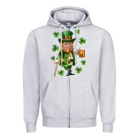 Heather Grey st patricks elf Zipper Hoodie - Neo Western