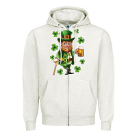 Oatmeal Heather st patricks elf Zipper Hoodie - Neo Western