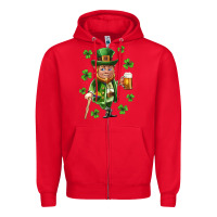 Red st patricks elf Zipper Hoodie - Neo Western